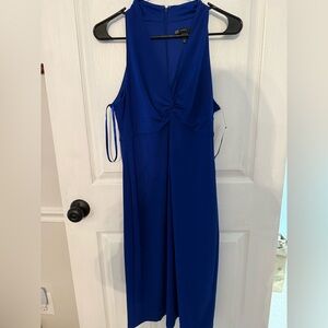 Maggy London Royal Blue Sleeveless Midi Dress petite